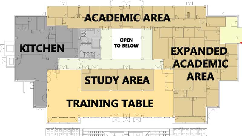 Blueprint of expanded academic space (click to enlarge)